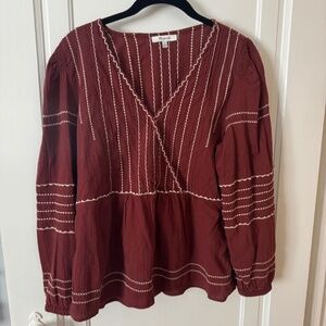 Madewell shirt size L 100% cotton with stitching